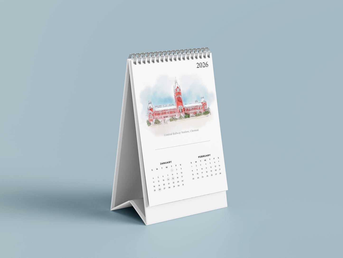 2026 Table Top Calendar - Madras Series