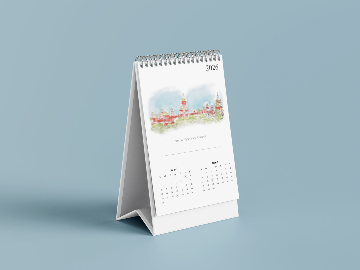 2026 Table Top Calendar - Madras Series