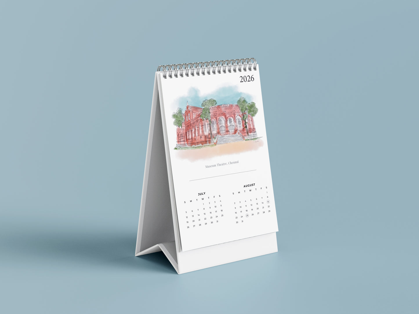 2026 Table Top Calendar - Madras Series