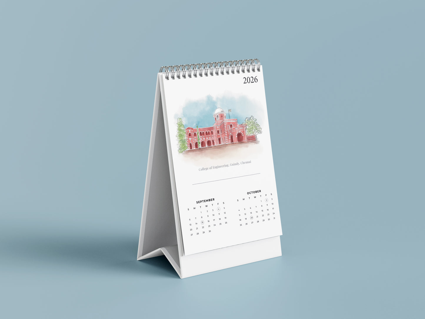2026 Table Top Calendar - Madras Series