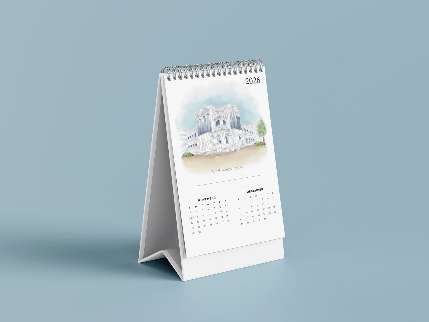 2026 Table Top Calendar - Madras Series