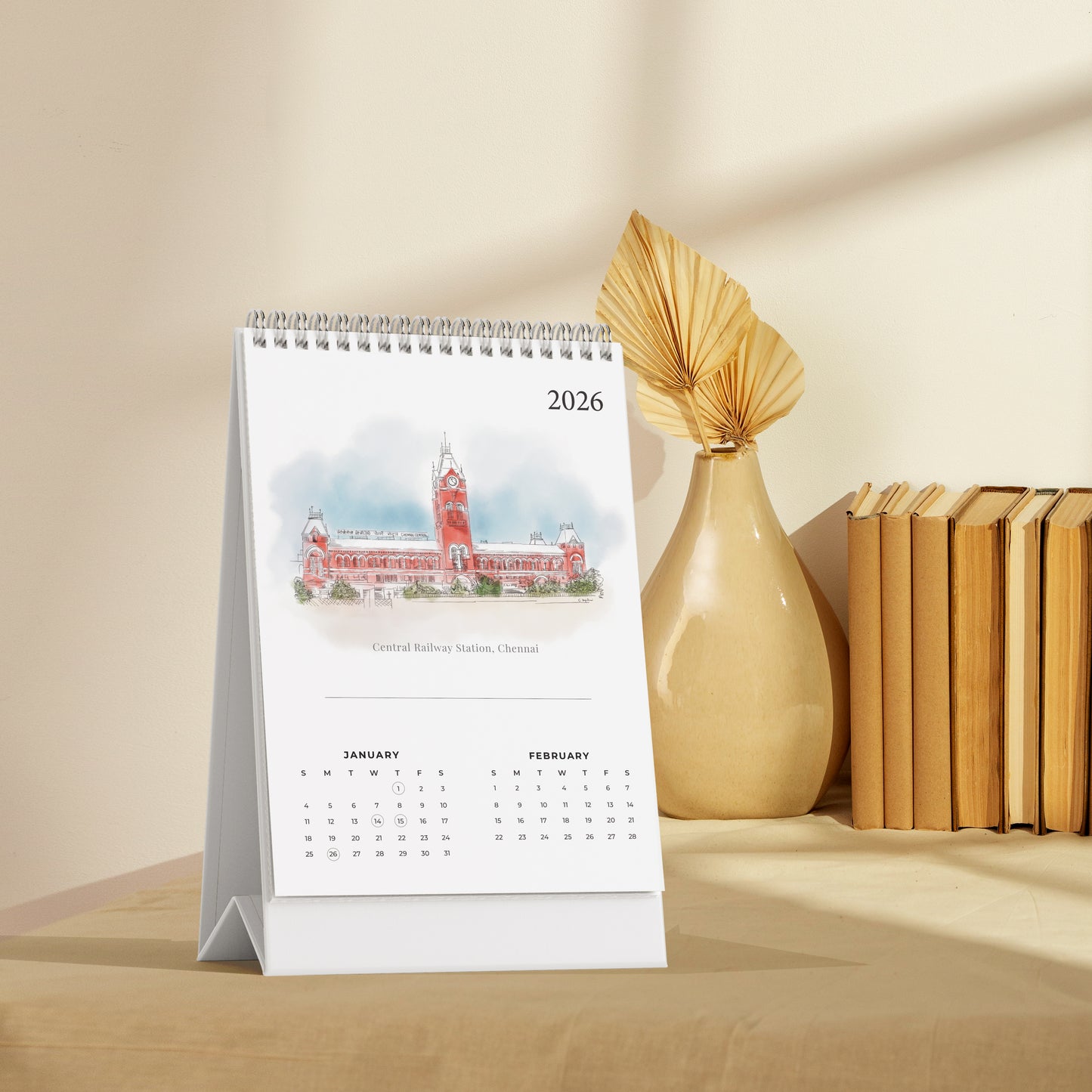 2026 Table Top Calendar - Madras Series