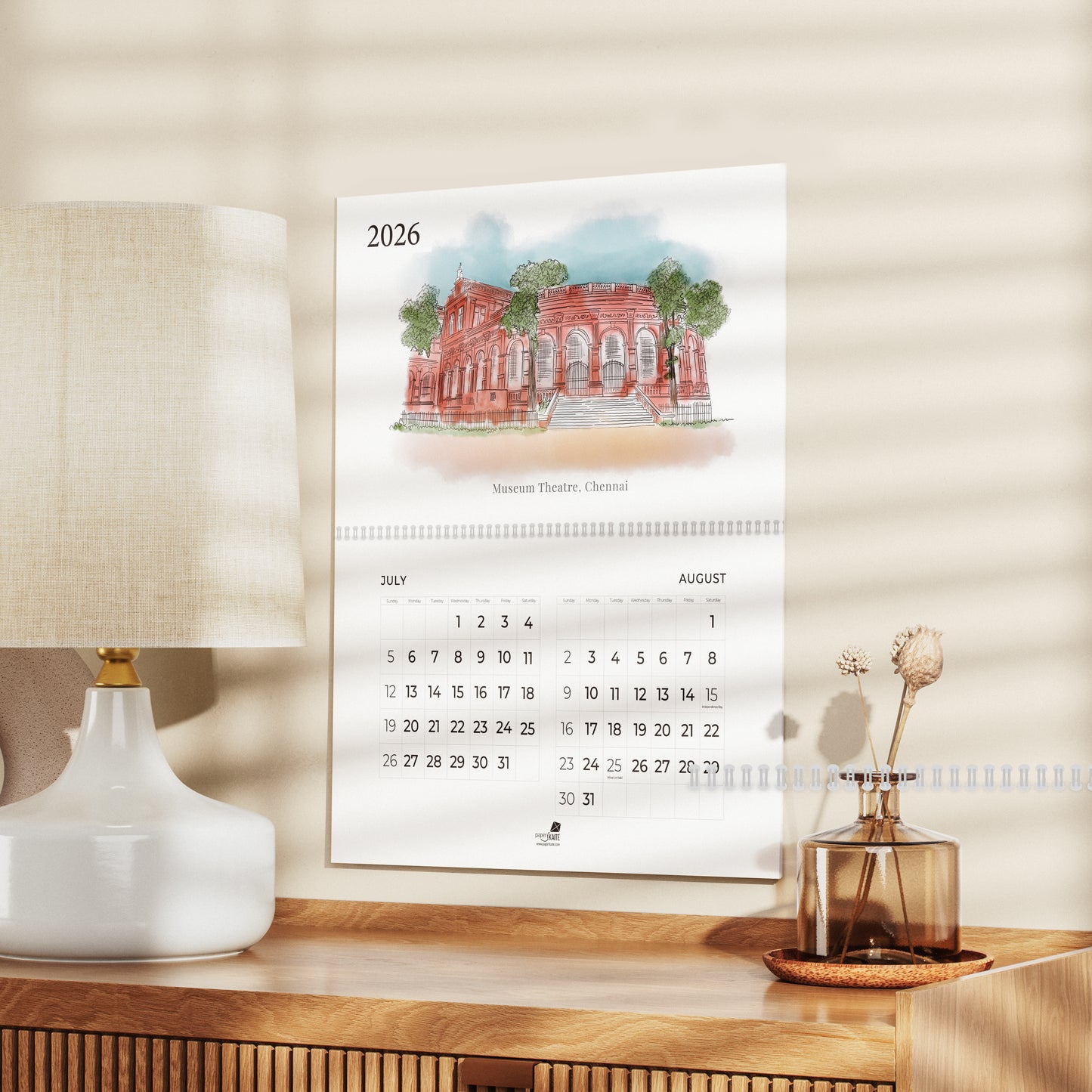 2026 Wall Calendar - Madras Series