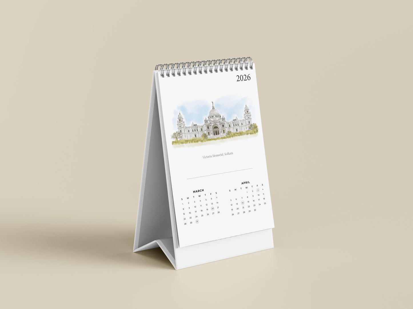 2026 Table Top Calendar - Monuments of India