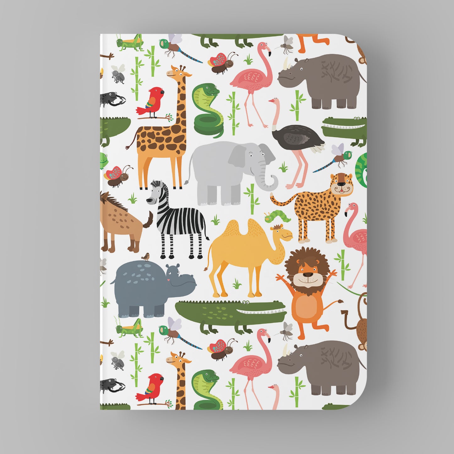 ALL THINGS BOYS - Blank Notebooks | Pack of 4 | A5 Size | 100 GSM Natural Shade Paper | 60 Pages | Opens Flat Lay | Car, Animal, Dinosaur and Construction Vehicle prints