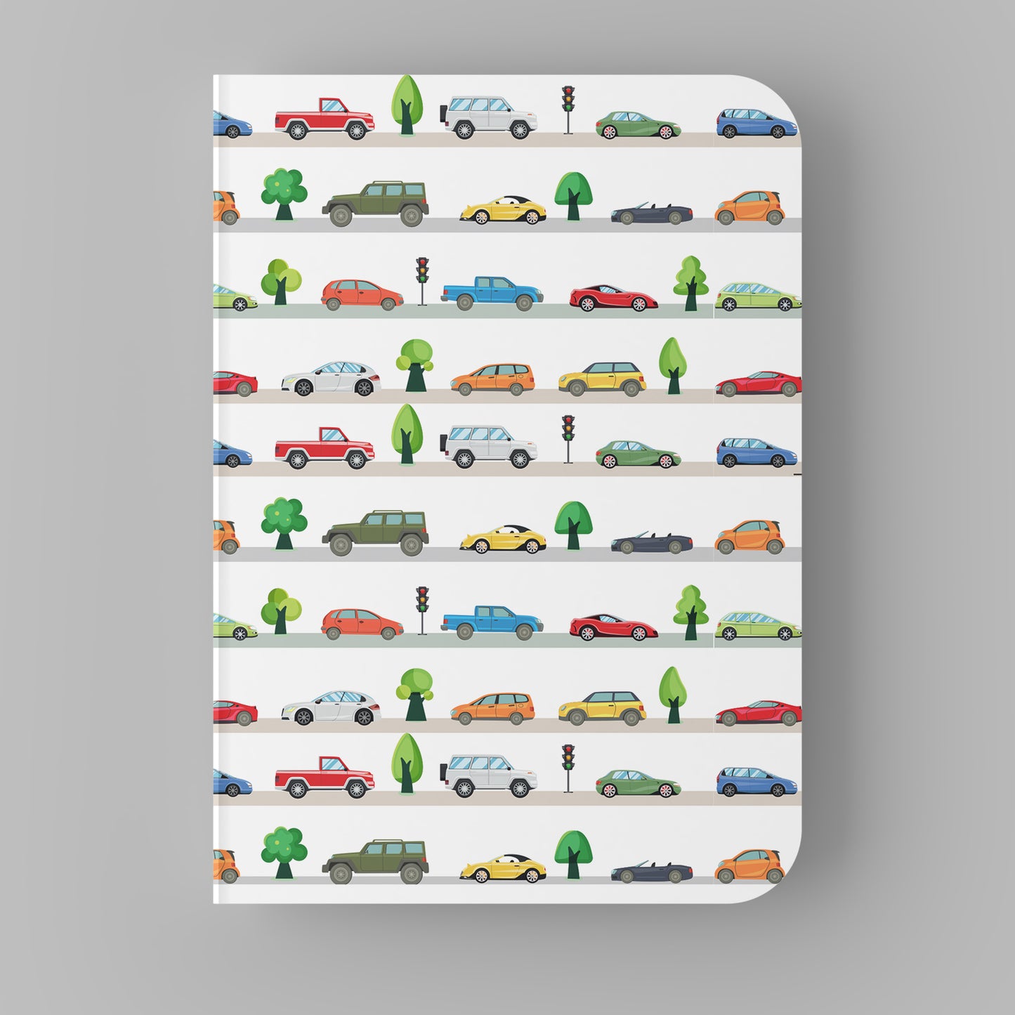 ALL THINGS BOYS - Blank Notebooks | Pack of 4 | A5 Size | 100 GSM Natural Shade Paper | 60 Pages | Opens Flat Lay | Car, Animal, Dinosaur and Construction Vehicle prints