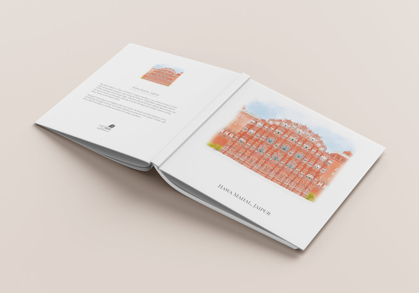 Hawa Mahal, Rajasthan - Square Hard Case Journal