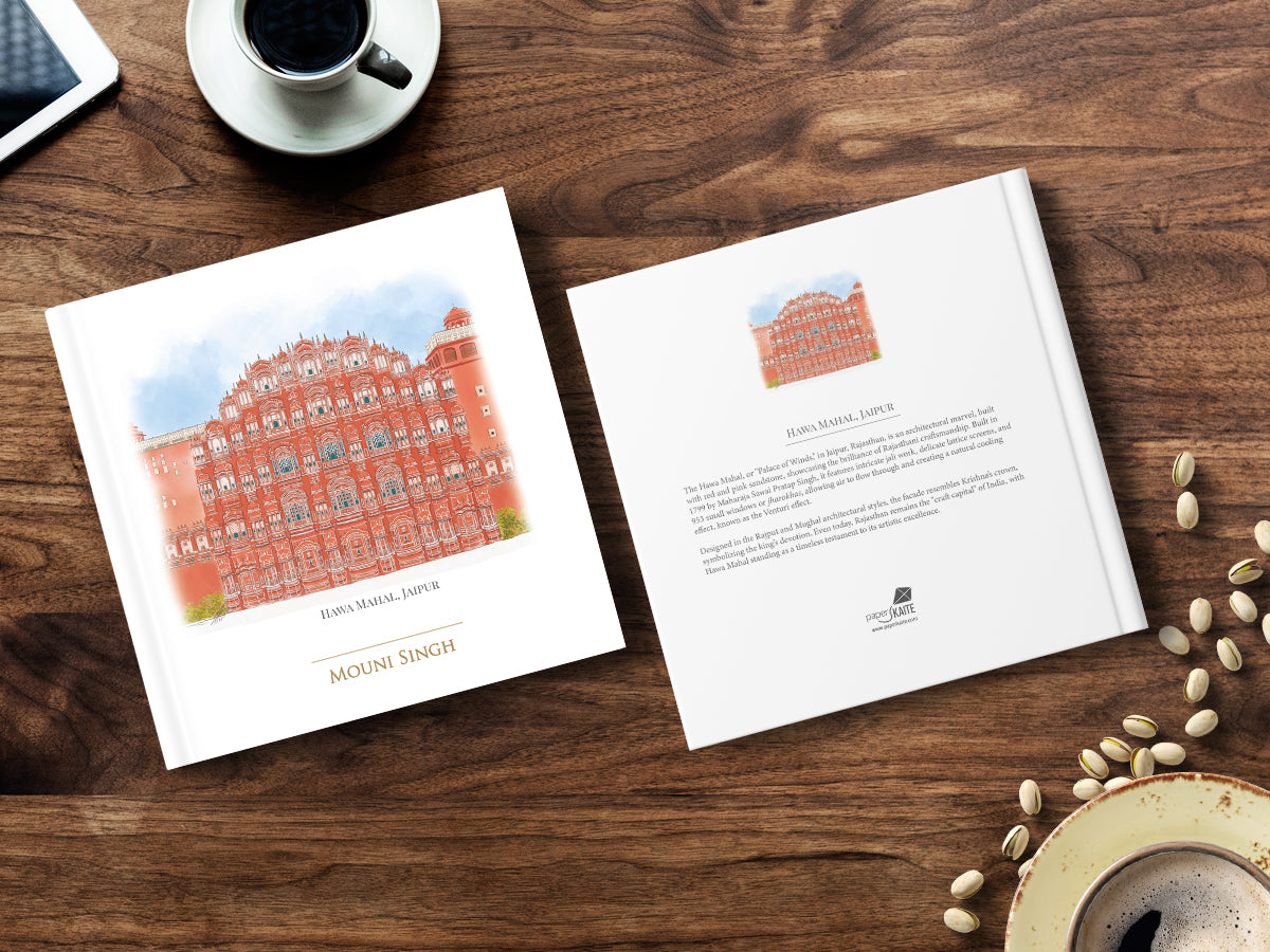 Hawa Mahal, Rajasthan - Customised Square Hard Case Journal