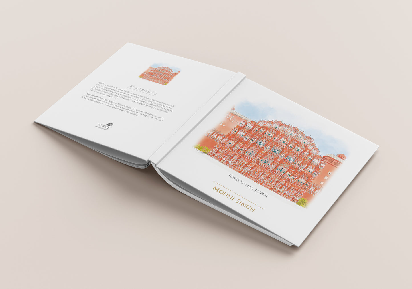 Hawa Mahal, Rajasthan - Customised Square Hard Case Journal