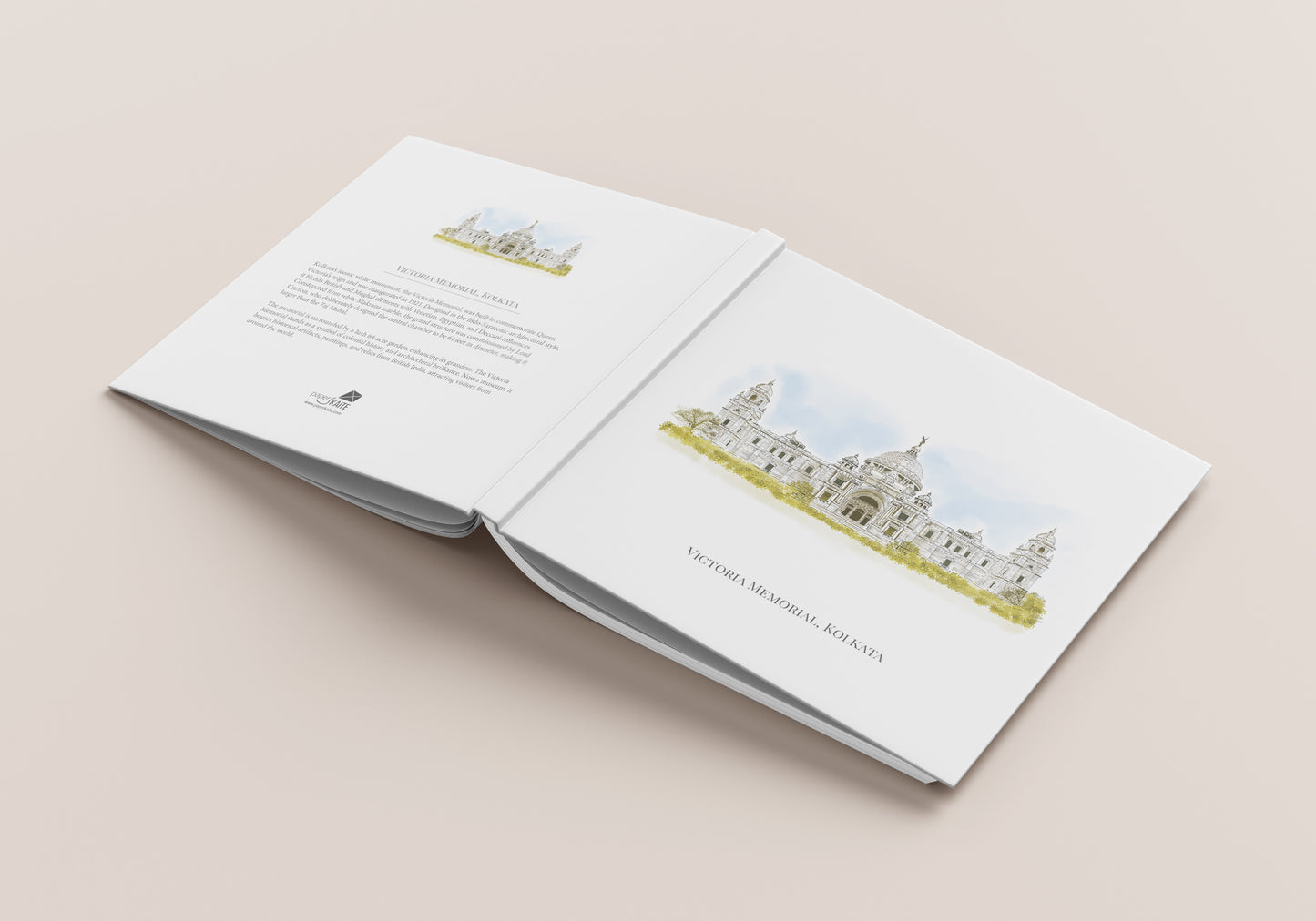 Victoria Memorial, Kolkata - Square Hard Case Journal