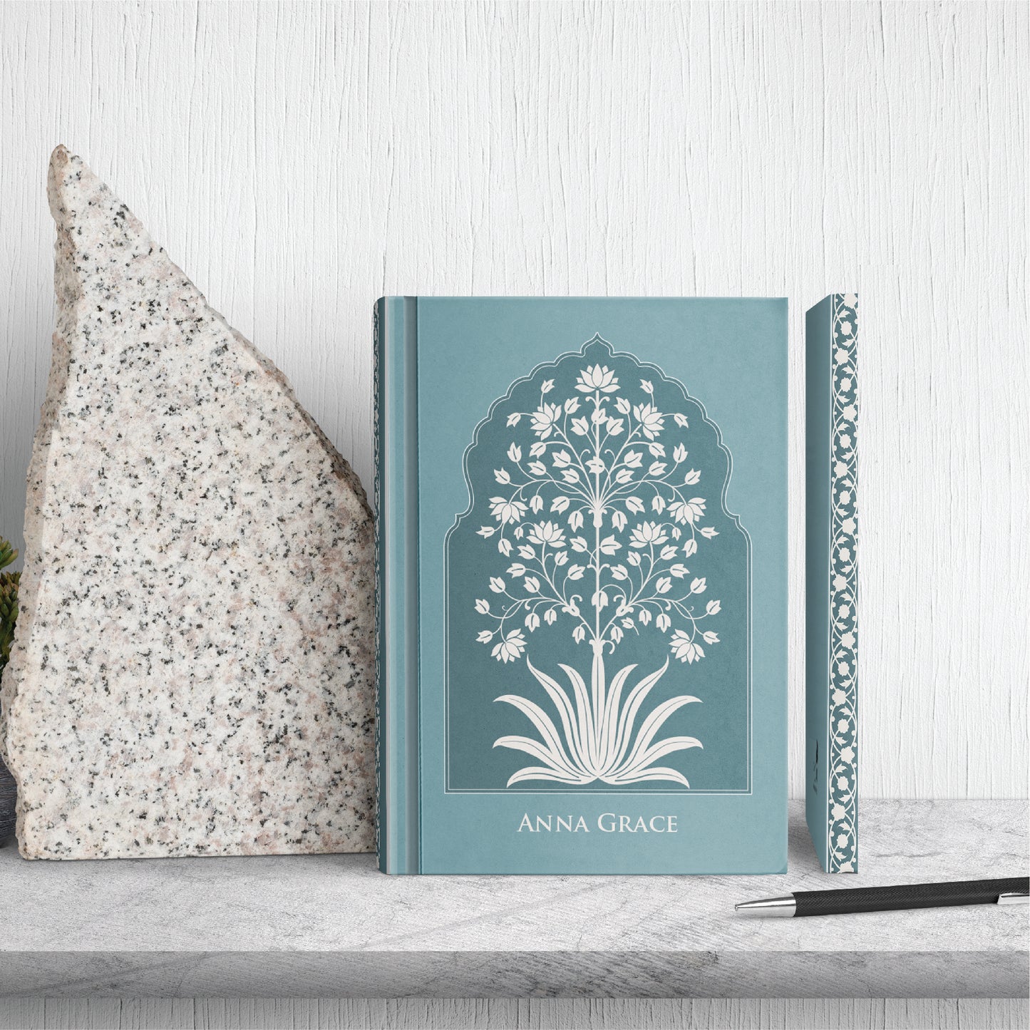 'Azure' Customised Diary - Elegant Personalised Journal