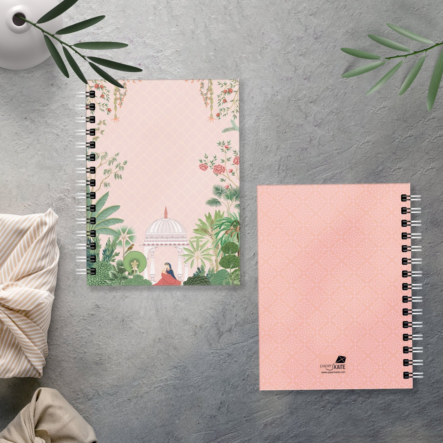Gulabi Mehal Hardbound Spiral Journal - PaperKaite