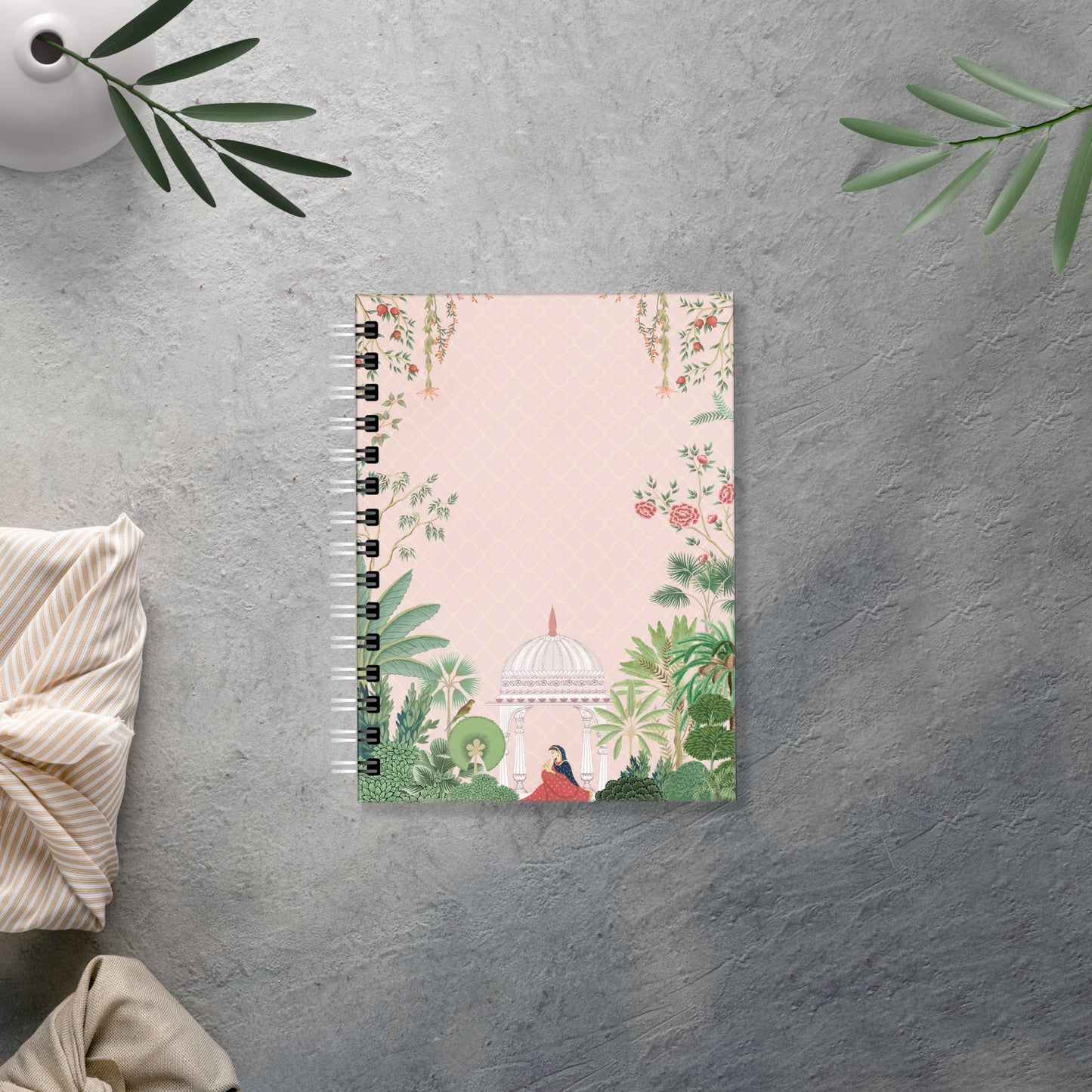 Gulabi Mehal Hardbound Spiral Journal - PaperKaite