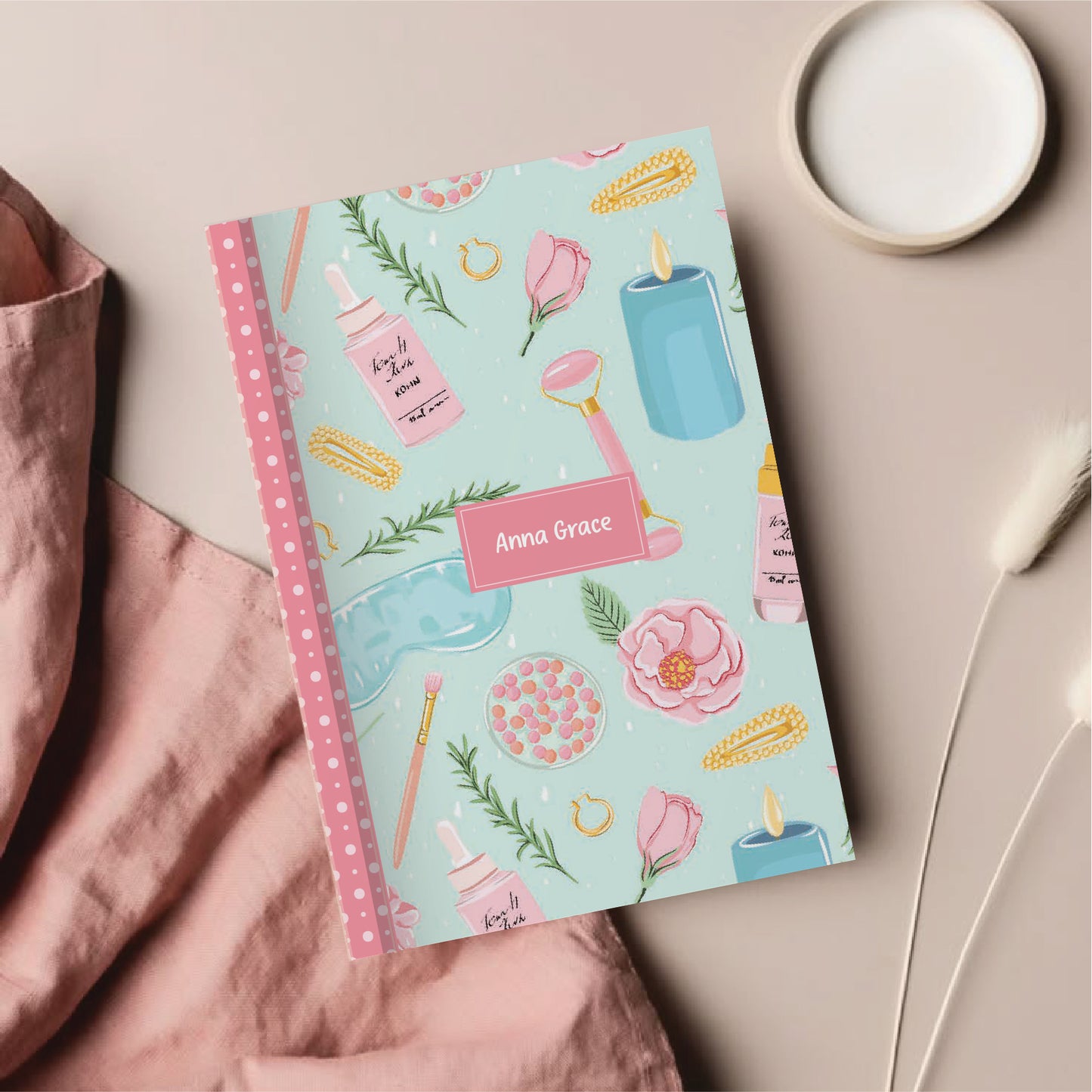 'Makeup Artist' Personalized A5 Diary – Cute Skincare & Beauty-Themed Customised Journal