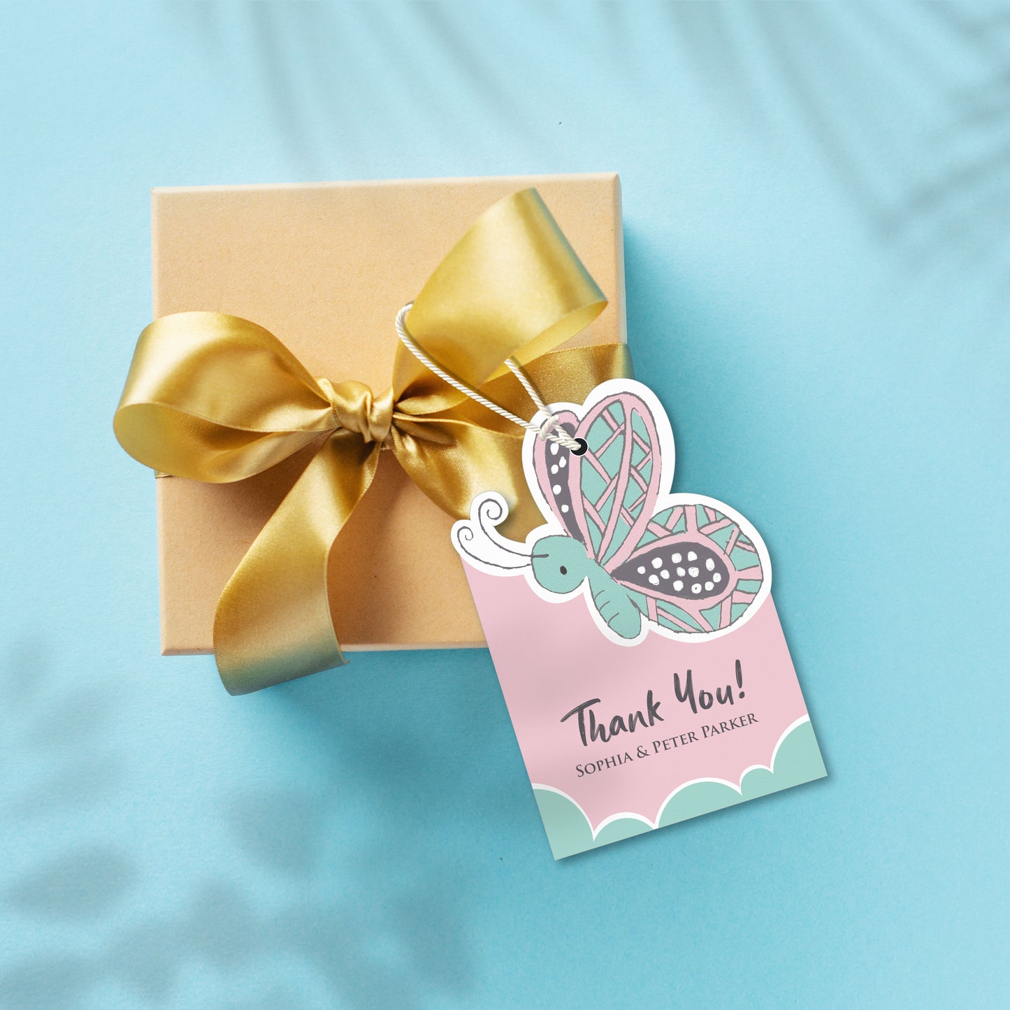 Enchanted Butterfly Gift Tags – Custom Name & Message | Glossy Finish