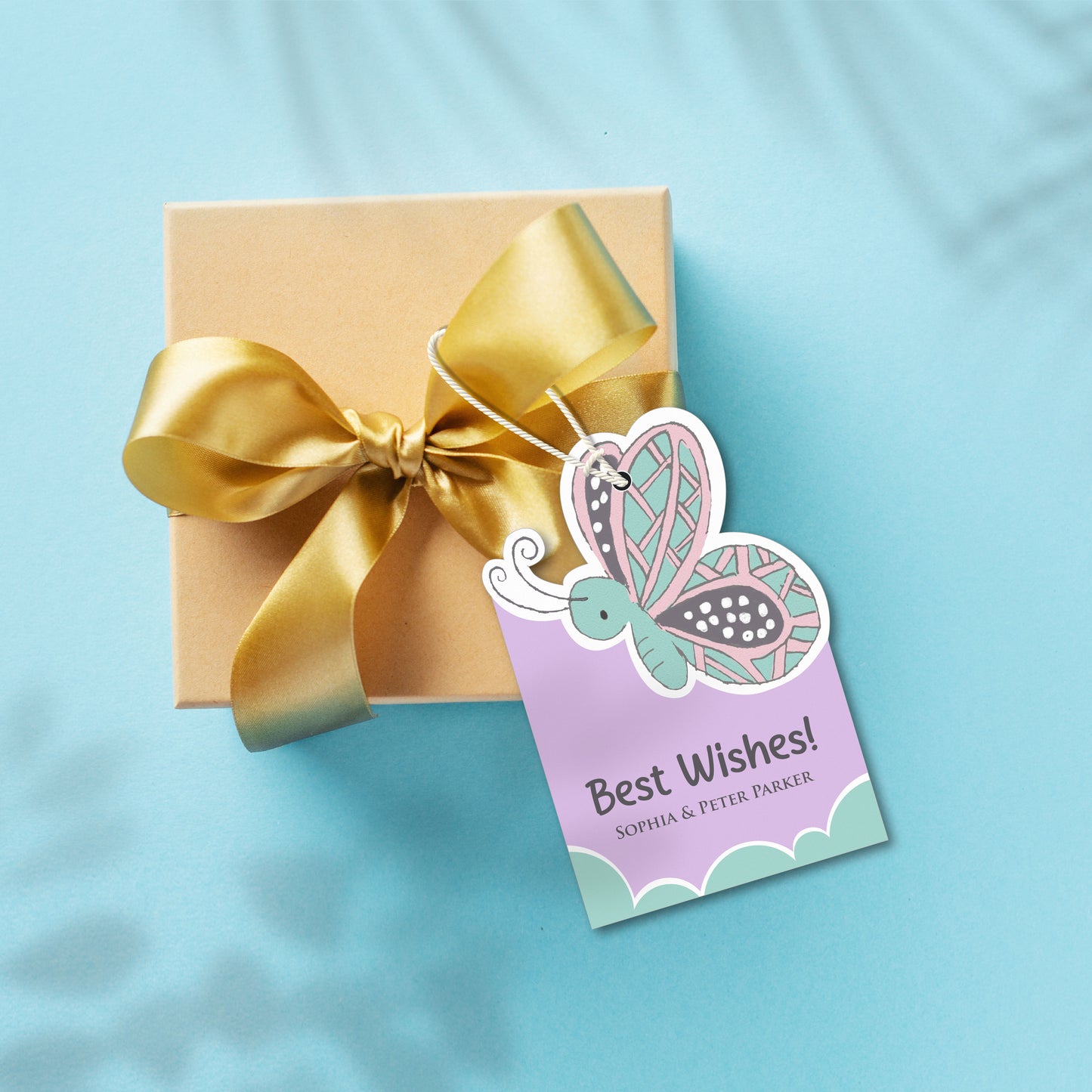 Enchanted Butterfly Gift Tags – Custom Name & Message | Glossy Finish