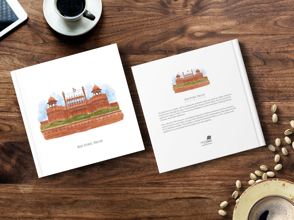 Red Fort, Delhi - Square Hard Case Journal