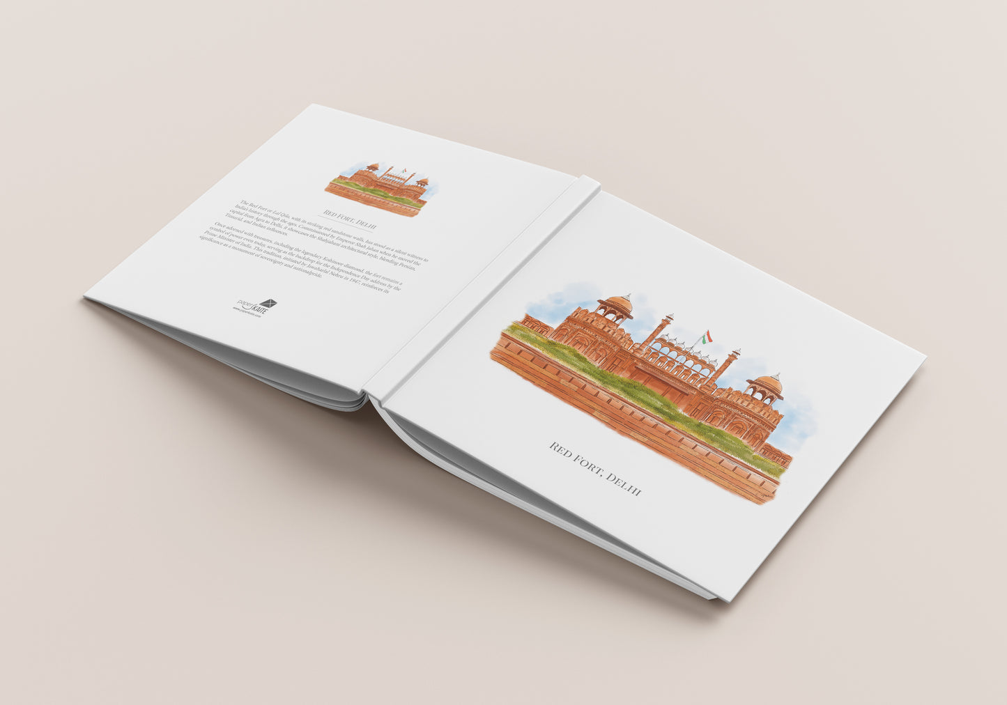 Red Fort, Delhi - Square Hard Case Journal