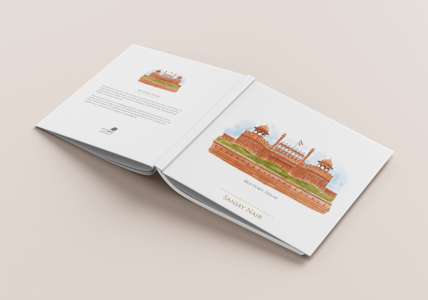 Red Fort, Delhi - Customised Square Hard Case Journal
