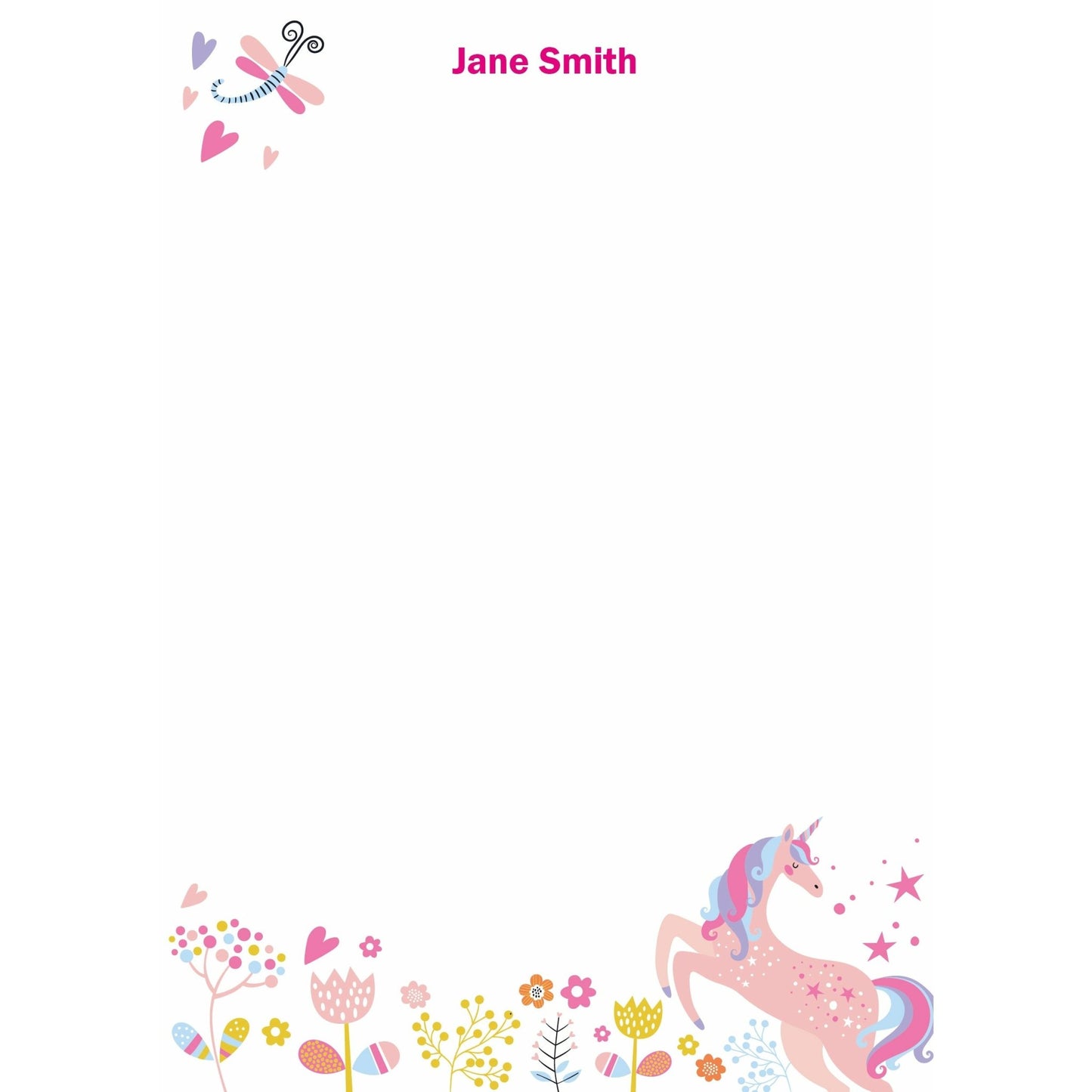 Unicorn Magic Customised Letter Pad - PaperKaite