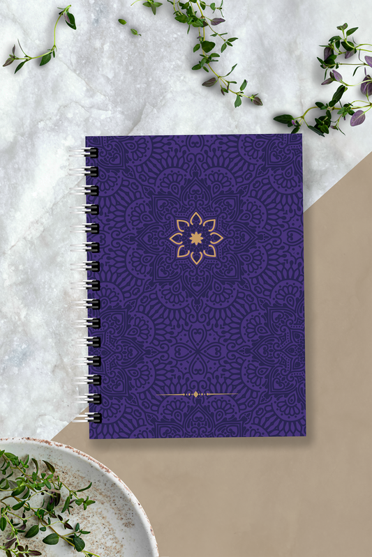 Royal Purple Hardbound Spiral Journal