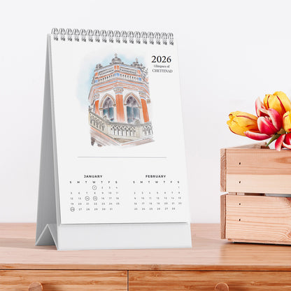2026 Table Top Calendar - Glimpses of Chettinad