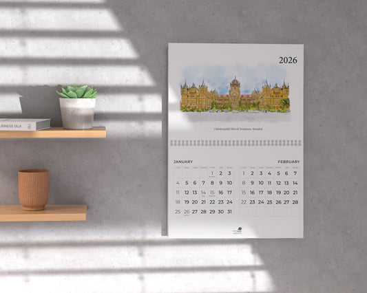 2026 Wall Calendar - Monuments of India