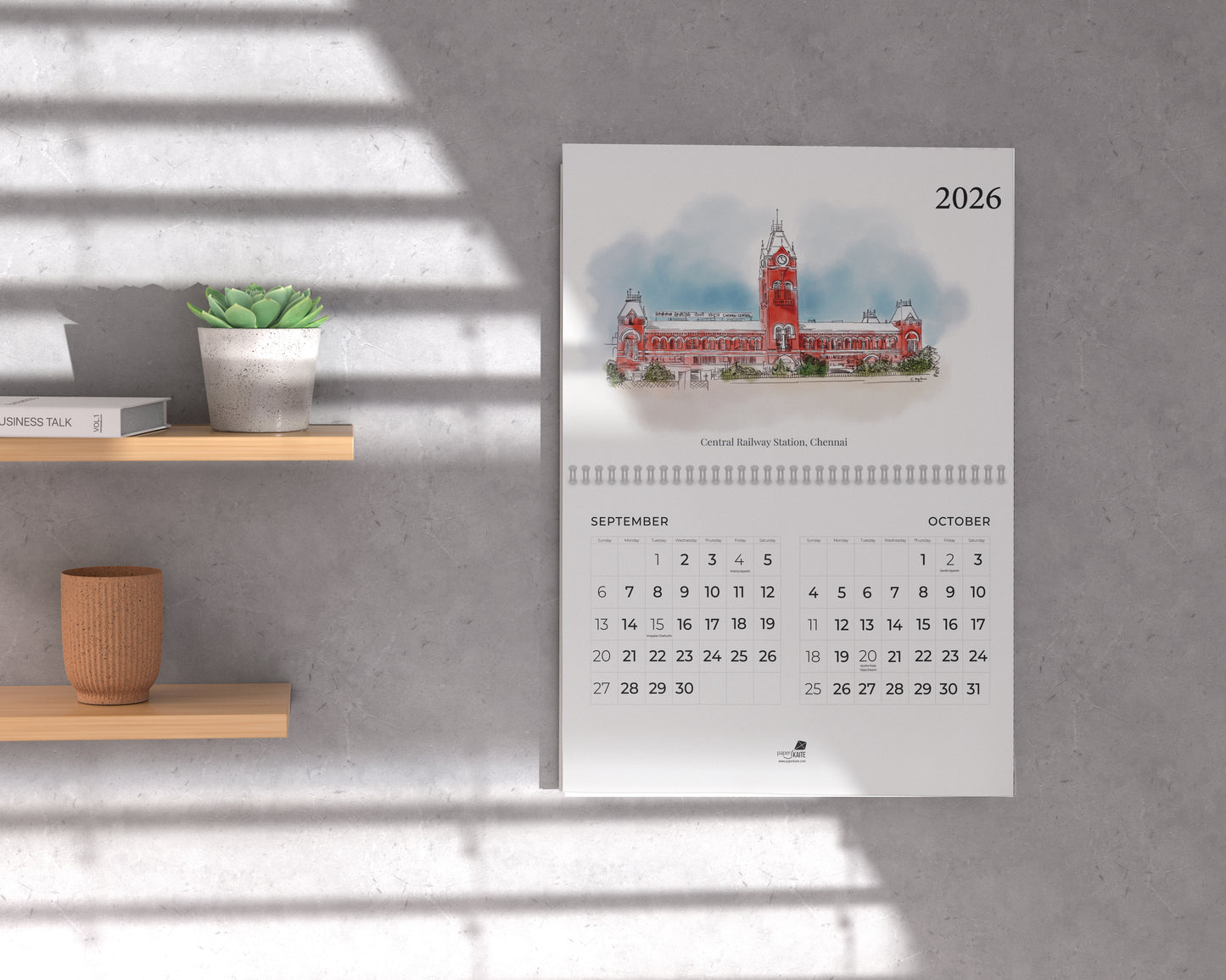 2026 Wall Calendar - Monuments of India