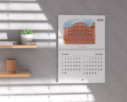 2026 Wall Calendar - Monuments of India