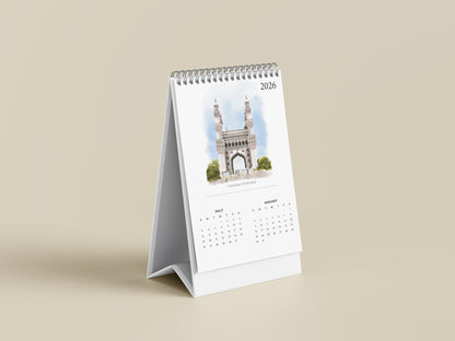 2026 Table Top Calendar - Monuments of India