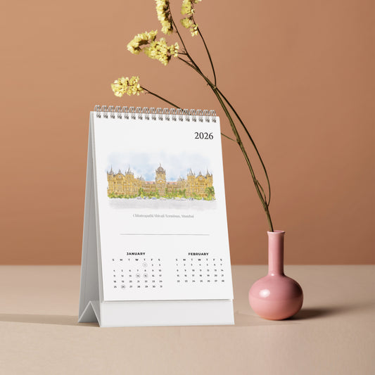 2026 Table Top Calendar - Monuments of India