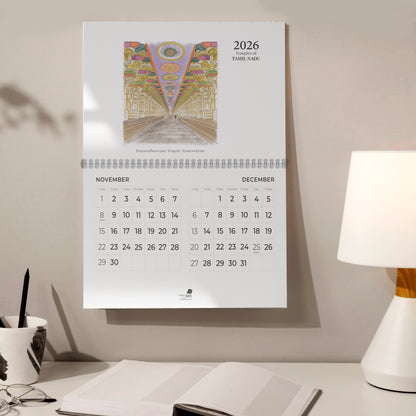2026 Wall Calendar - Temples Calendar
