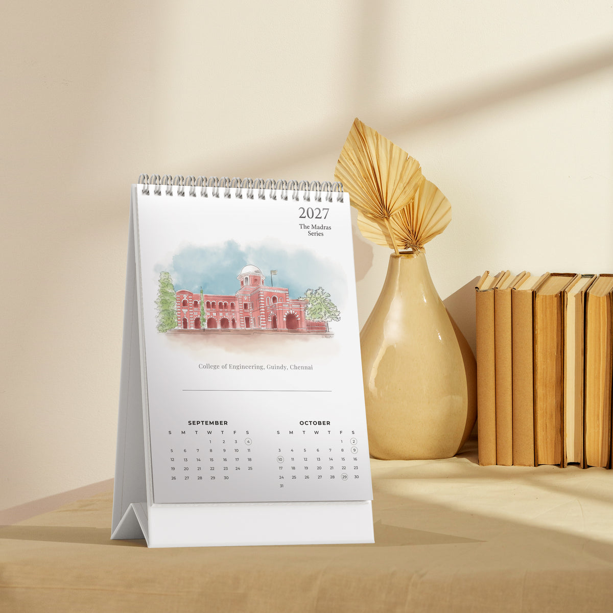 2027 Table Top Calendar - Madras Series