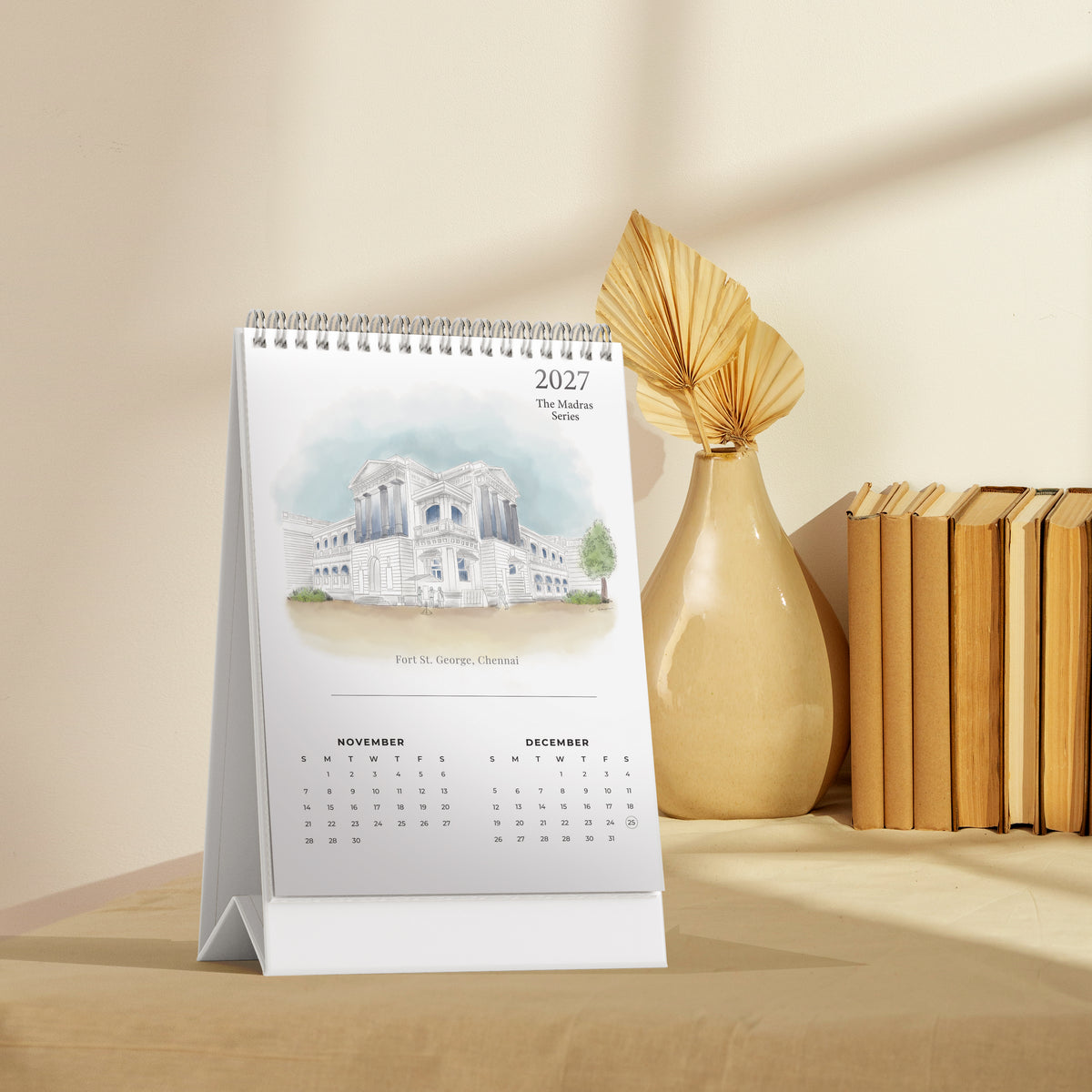 2027 Table Top Calendar - Madras Series