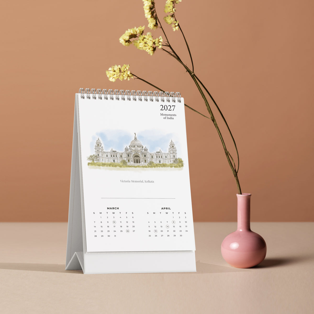 2027 Table Top Calendar - Monuments of India