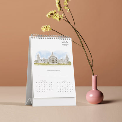 2027 Table Top Calendar - Monuments of India