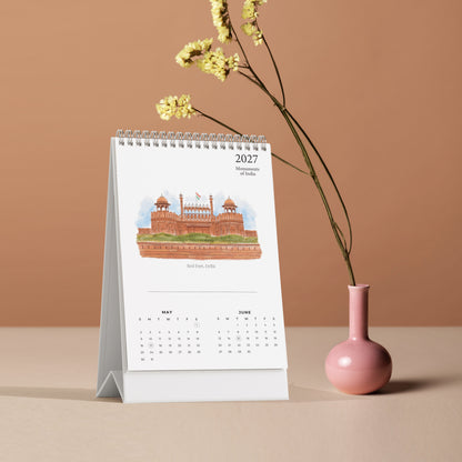 2027 Table Top Calendar - Monuments of India