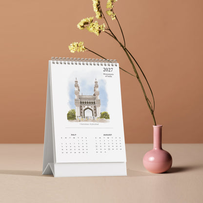 2027 Table Top Calendar - Monuments of India