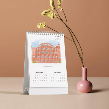 2027 Table Top Calendar - Monuments of India