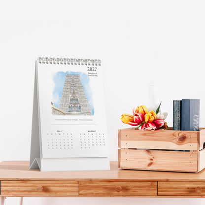 2027 Table Top Calendar - Temples of Tamil Nadu