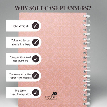 2026 Planner - A5 Size Light Weight Soft Case Weekly Planner (Gulabi Mehal)