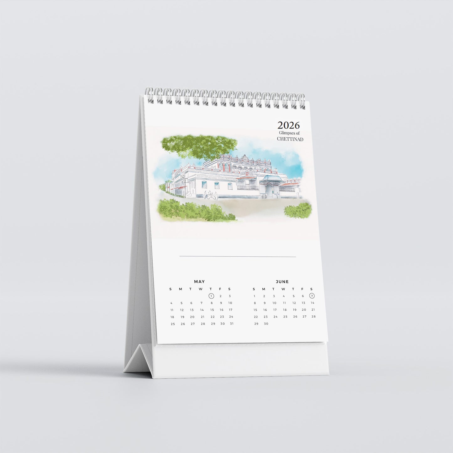 2026 Table Top Calendar - Glimpses of Chettinad