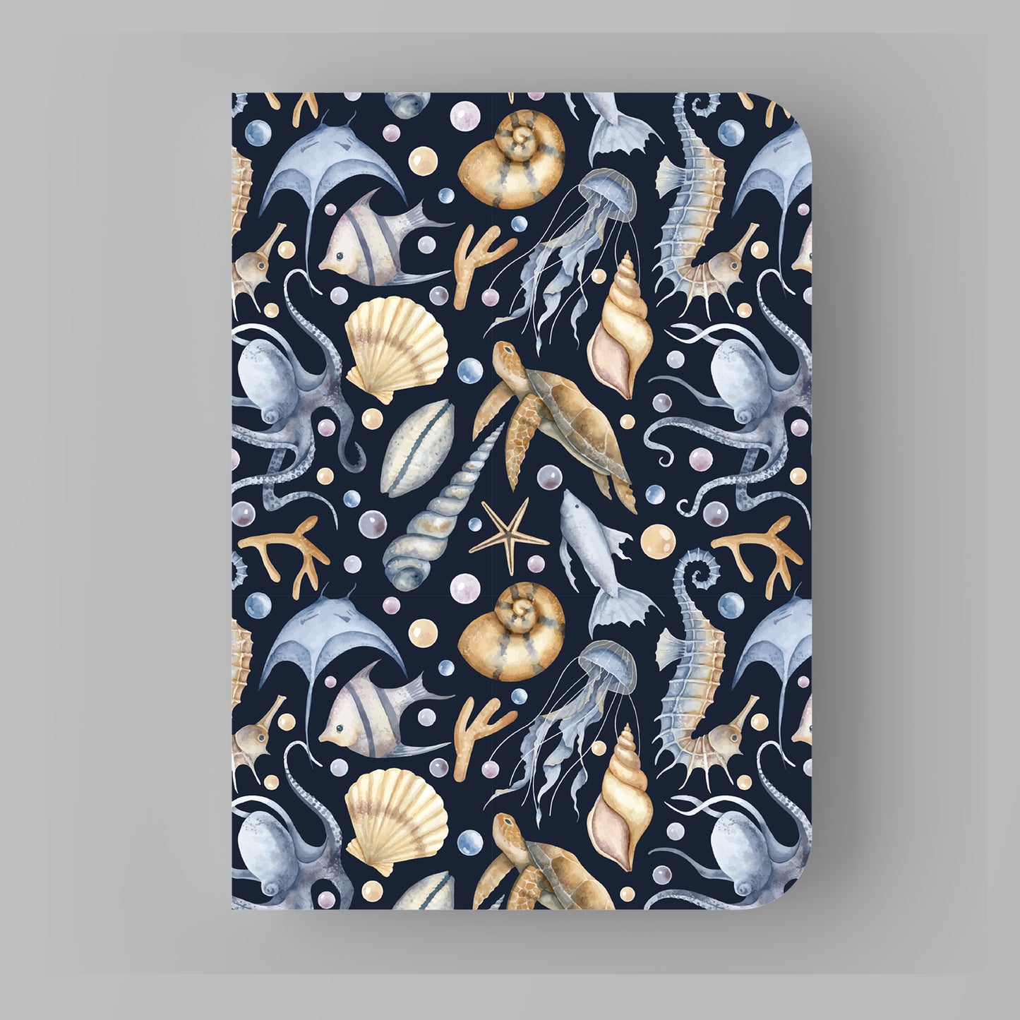 TROPICAL ANIMALS - Blank Notebooks | Pack of 4 | A5 Size | 100 GSM Natural Shade Paper | 60 Pages | Opens Flat Lay | Animals, Birds and Sea Creature Prints