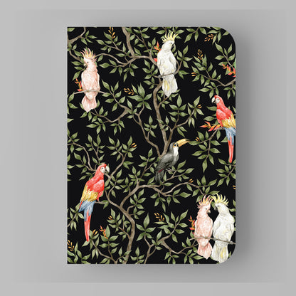TROPICAL ANIMALS - Blank Notebooks | Pack of 4 | A5 Size | 100 GSM Natural Shade Paper | 60 Pages | Opens Flat Lay | Animals, Birds and Sea Creature Prints