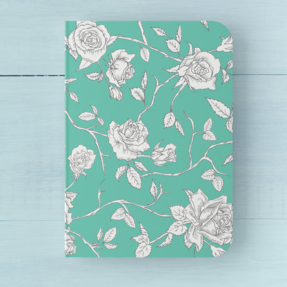 VIBRANT FLORALS - Blank Notebooks | Pack of 4 | A5 Size | 100 GSM Natural Shade Paper | 60 Pages | Opens Flat Lay | Gifting for girls and women