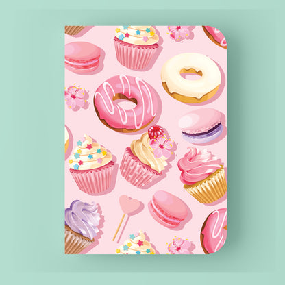 SUGAR AND EVERYTHING NICE- Blank  Notebooks | Pack of 4 | A5 Size | 100 GSM Natural Shade Paper | 60 Pages | Opens Flat Lay | Vibrant Designer Prints | Gifting for women and girls