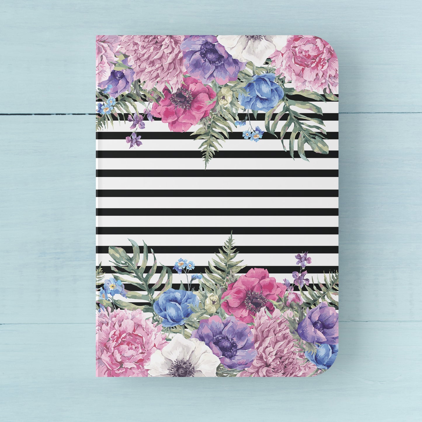 VIBRANT FLORALS - Blank Notebooks | Pack of 4 | A5 Size | 100 GSM Natural Shade Paper | 60 Pages | Opens Flat Lay | Gifting for girls and women