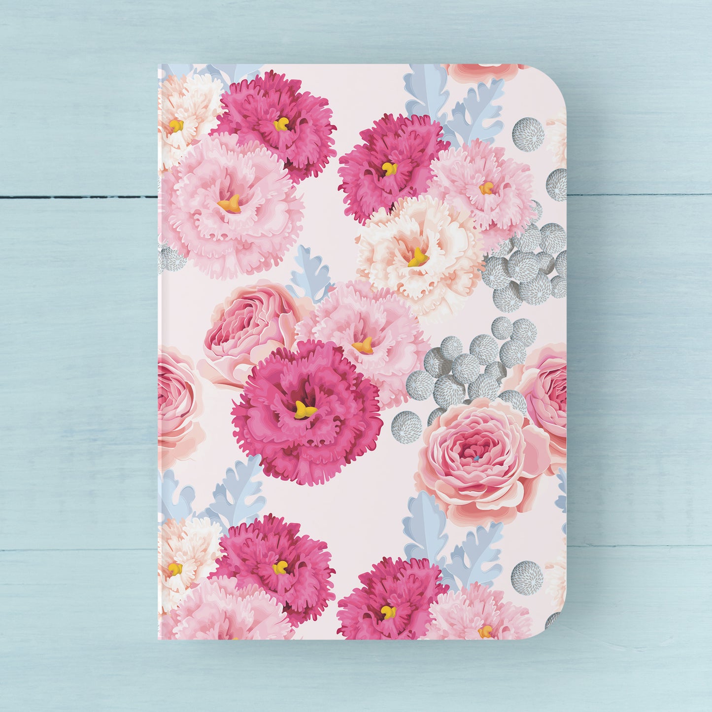 VIBRANT FLORALS - Blank Notebooks | Pack of 4 | A5 Size | 100 GSM Natural Shade Paper | 60 Pages | Opens Flat Lay | Gifting for girls and women