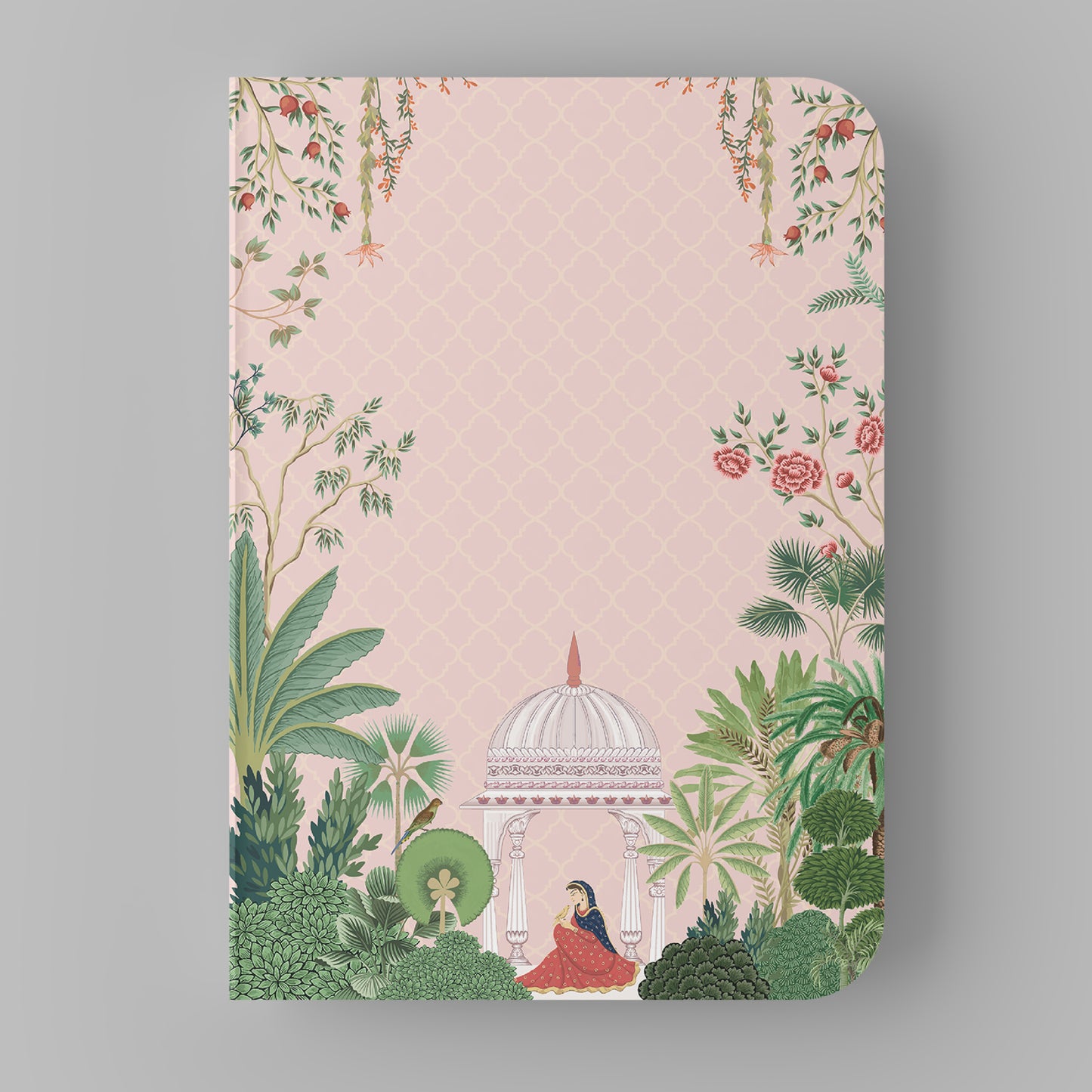 ETHNIC INDIAN PRINTS - Blank Notebooks | Pack of 4 | A5 Size | 100 GSM Natural Shade Paper | 60 Pages | Opens Flat Lay | Vibrant Designer Prints | Traditional patterns with mughal arches
