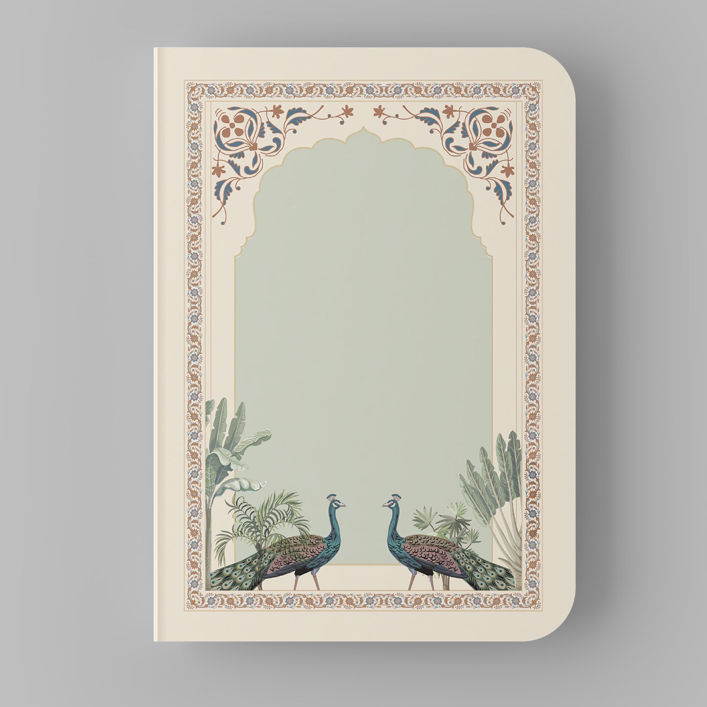 ETHNIC INDIAN PRINTS - Blank Notebooks | Pack of 4 | A5 Size | 100 GSM Natural Shade Paper | 60 Pages | Opens Flat Lay | Vibrant Designer Prints | Traditional patterns with mughal arches